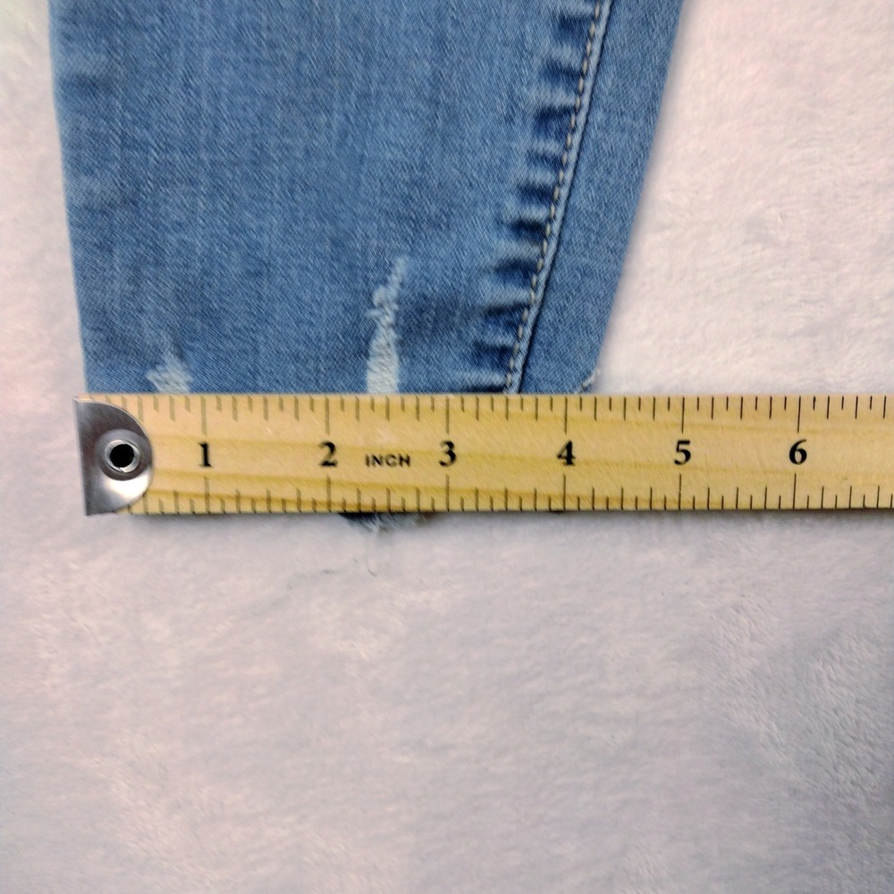 Wax Jean Butt I Love You Skinny Jeans Light Wash Distressed Ripped Size 7/28 - Picture 7 of 9